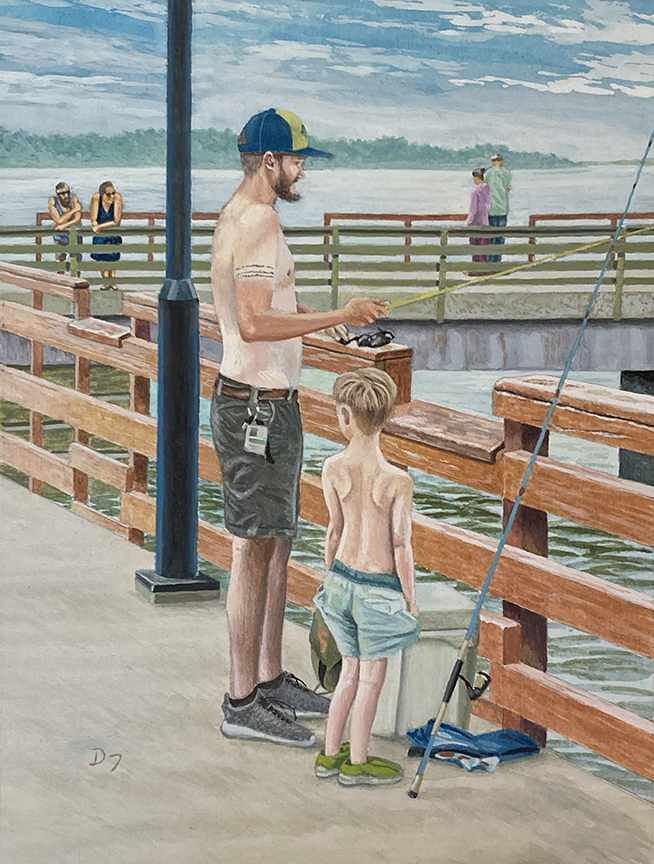 <em>Fishing with Dad, SSI</em><span>Gouache</span><span>6 x 8</span><span>$120</span>