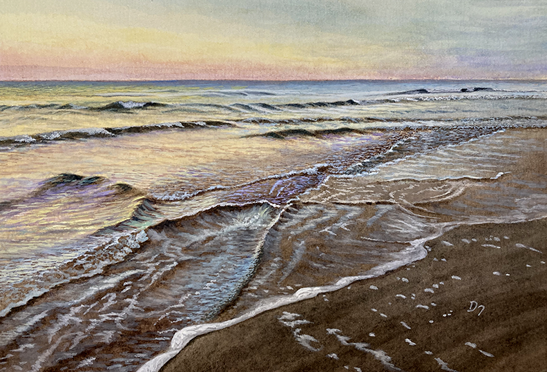 <em>Sunrise, Jekyll Island</em><span>watercolor</span><span>8 x 5.5</span><span>Sold</span>